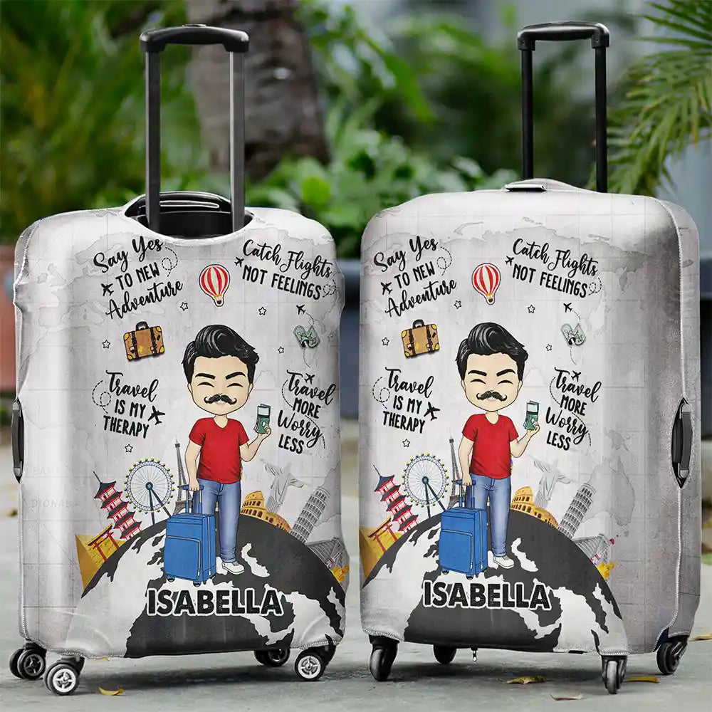 Travel More Worry Less - Personalized Luggage Cover