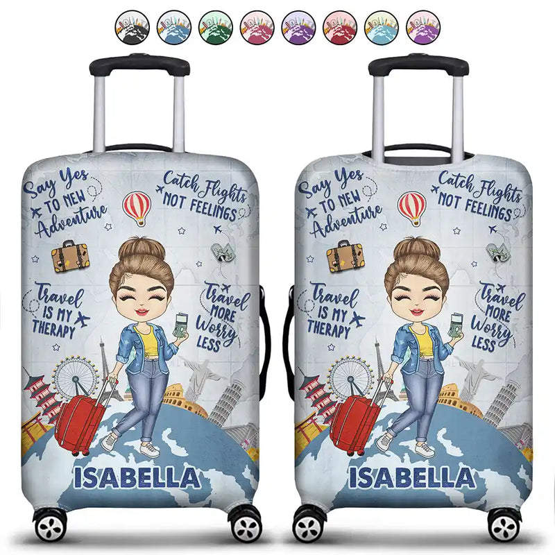 Travel More Worry Less - Personalized Luggage Cover