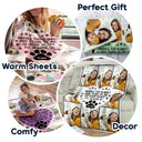 Custom Photo Snuggle This Blanket And Think Of Me - Personalized Fleece Blanket, Sherpa Blanket