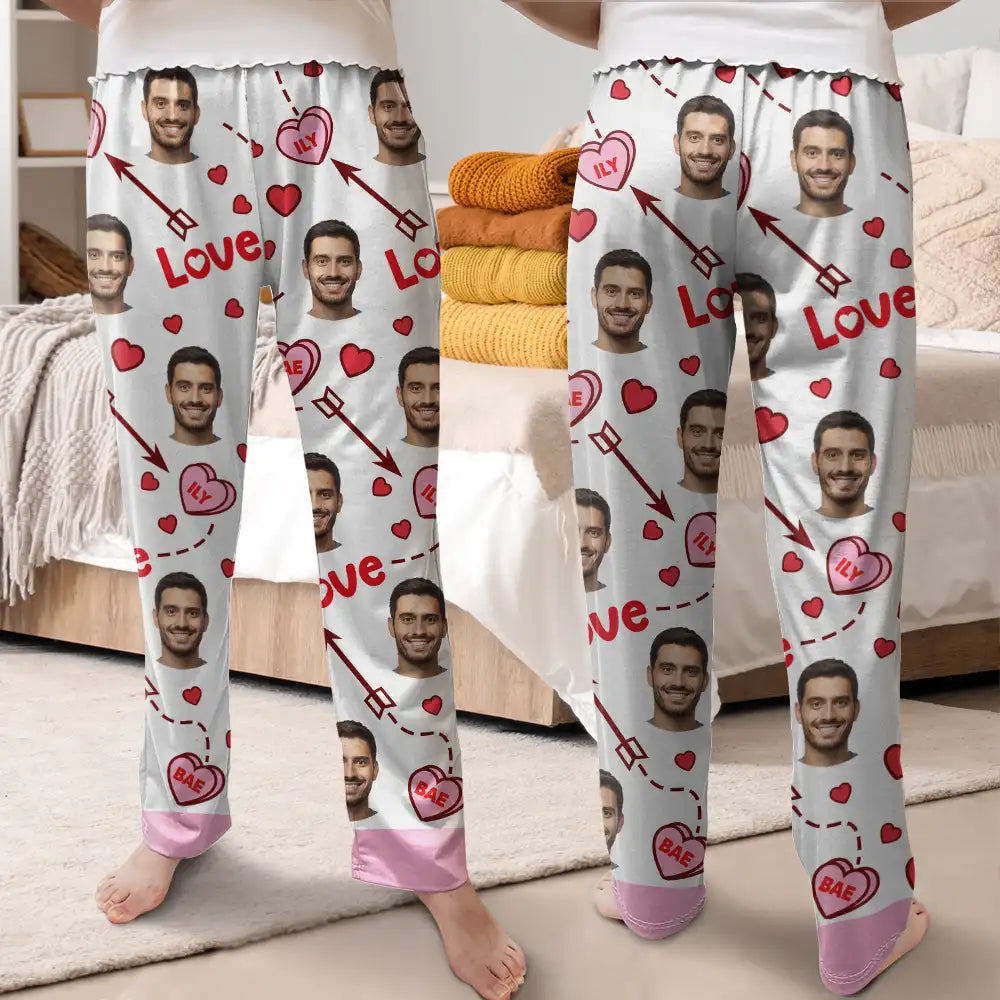 Custom Photo I Love You Bae - Personalized Sweatpants