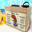 Birth Month Flowers You Are Beautiful Amazing - Personalized Jute Tote Bag