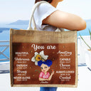 Birth Month Flowers You Are Beautiful Amazing - Personalized Jute Tote Bag