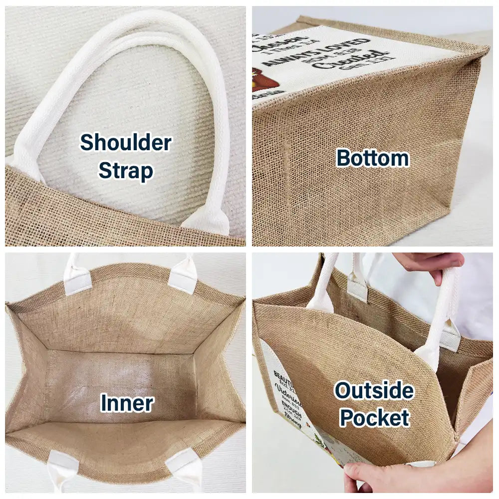 Birth Month Flowers You Are Beautiful Amazing - Personalized Jute Tote Bag