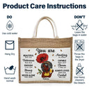 Birth Month Flowers You Are Beautiful Amazing - Personalized Jute Tote Bag