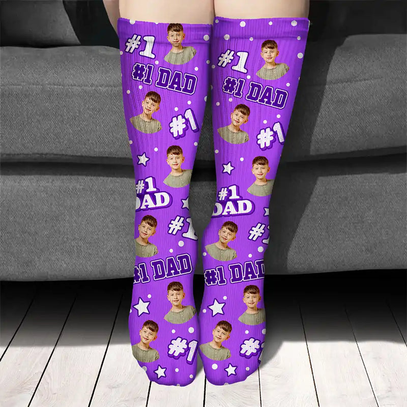 Photo personnalisée pour enfants : 1 papa, 1 maman - Chaussettes personnalisées 