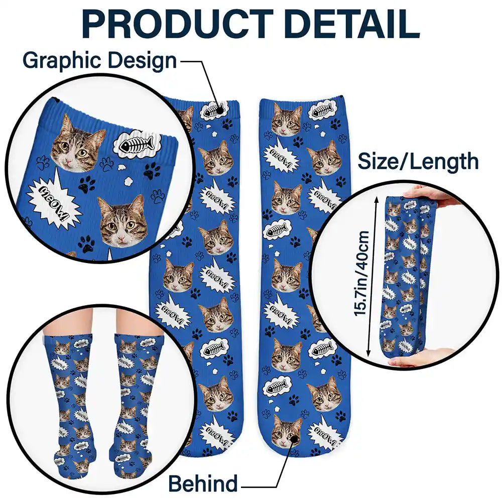 Custom Photo Pet Face - Personalized Socks