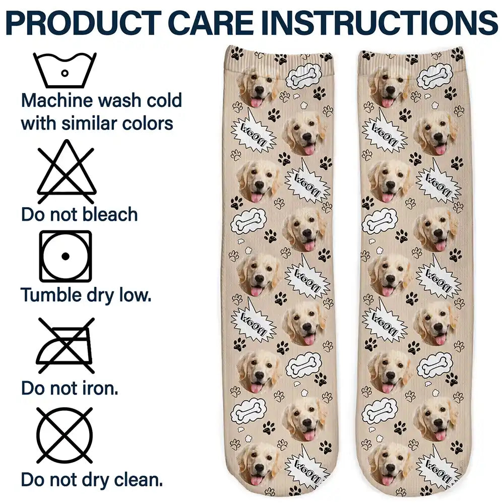 Custom Photo Pet Face - Personalized Socks