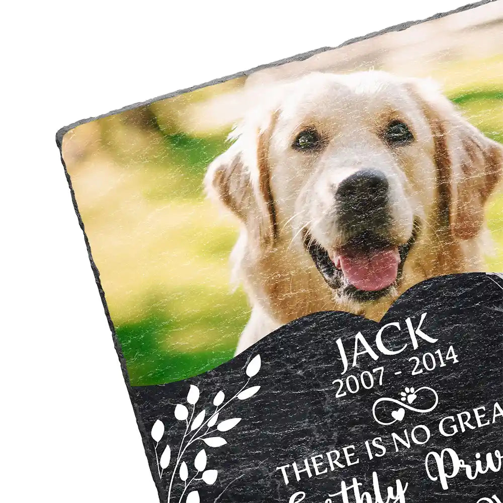 Custom Photo We Loved You With All Our Heart - Personalized Rectangle Memorial Garden Stone