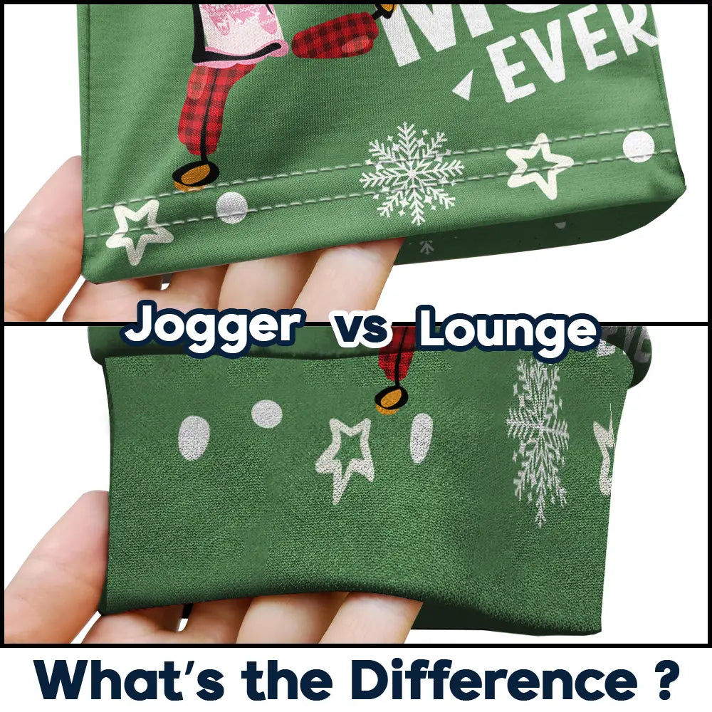 Photo personnalisée de la meilleure maman et grand-mère de tous les temps, motif sapin - Pantalon de survêtement personnalisé 