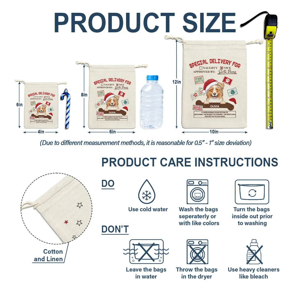 Special Delivery From Santa Paws - Personalized Favor Bag