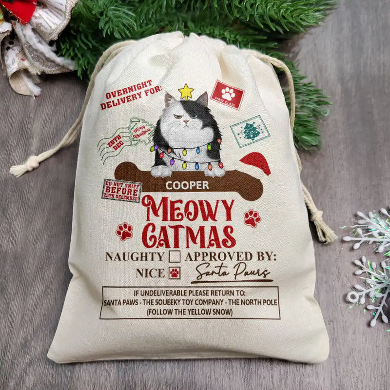Merry Woofmas Meowy Catmas - Personalized Favor Bag