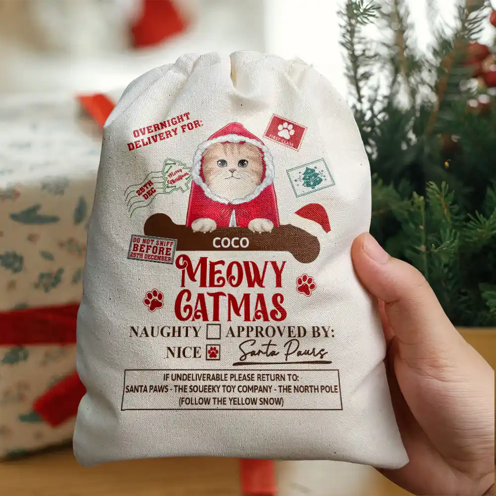 Merry Woofmas Meowy Catmas - Personalized Favor Bag