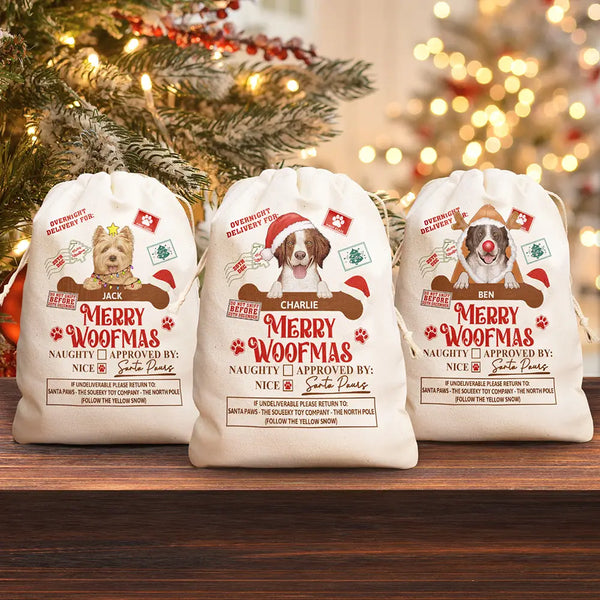 Merry Woofmas Meowy Catmas - Personalized Favor Bag