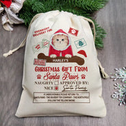 Cadeau de Noël du Père Noël : pochette personnalisée 