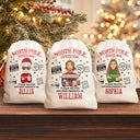 North Pole Santa Sack Cartoon Family - Personalized Favor Bag