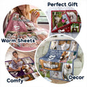 Custom Photo Memorial Think Of Me In Your Heart - Personalized Fleece Blanket, Sherpa Blanket