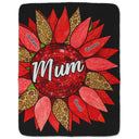 Gift For Grandma,Gift For Mother,Gift For Wife - Nana Auntie Mom Family Sunflower - Personalized Fleece Blanket, Sherpa Blanket
