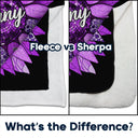 Gift For Grandma,Gift For Mother,Gift For Wife - Nana Auntie Mom Family Sunflower - Personalized Fleece Blanket, Sherpa Blanket