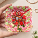 Gift For Grandma,Gift For Mother,Happy,Icon - Nana Auntie Mom Family Sunflower - Personalized Ring Dish