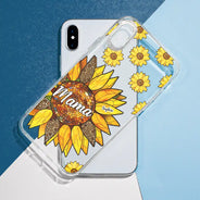 Gift For Grandma, Gift For Mother, Gift For Wife, Happy - Nana Grandma Mom Birth Flowers - Personalized Clear Phone Case