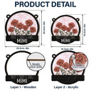 Gift For Grandma, Gift For Mother, Gift For Wife, Happy - Nana Grandma Mom Birth Flowers - Personalized Window Hanging Suncatcher Ornament