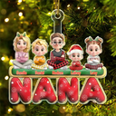 Gift For Grandparents, Parents, Christmas, Happy - Nana Mama Papa 3D Effect - Personalized Custom Shaped Acrylic Ornament