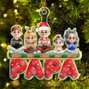 Gift For Grandparents, Parents, Christmas, Happy - Nana Mama Papa 3D Effect - Personalized Custom Shaped Acrylic Ornament