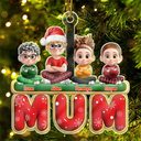 Gift For Grandparents, Parents, Christmas, Happy - Nana Mama Papa 3D Effect - Personalized Custom Shaped Acrylic Ornament