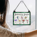 Gift For Mother,Gift For Grandma -Nana's Garden Full Of Colors Birth Flower Grandkids - Personalized Window Hanging Suncatcher Ornament