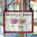 Gift For Mother,Gift For Grandma -Nana's Garden Full Of Colors Birth Flower Grandkids - Personalized Window Hanging Suncatcher Ornament
