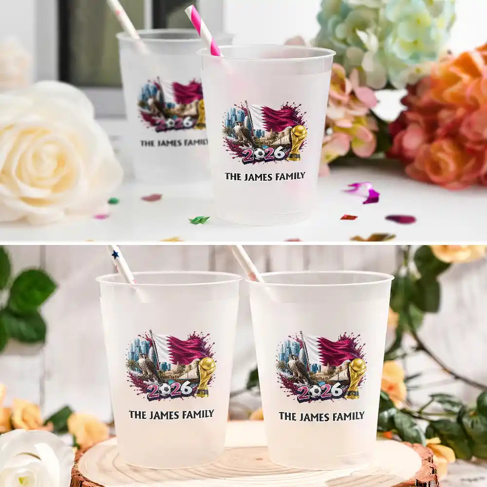 Top Market,Football (Soccer),Family,Proud,Summer Soccer Games,Icon - National Flag Soccer Lover - Personalized Frosted Cups