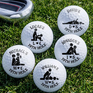 Gift For Couples,Gift For Him,Gift For Husband,Humorous,Icon - Naughty Gift For Husband Boyfriend - Personalized 19th Hole Golf Ball