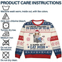 Funny,Cat Mom,Cat Lovers,Cat Dad,Christmas - Never Dream I'd Grow Up - Personalized Unisex Ugly Sweater