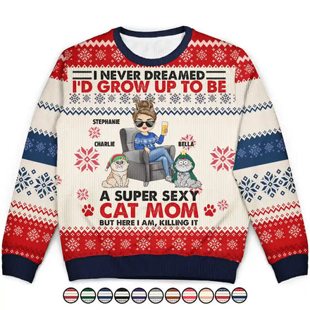 Never Dream I'd Grow Up - Personalized Unisex Ugly Sweater