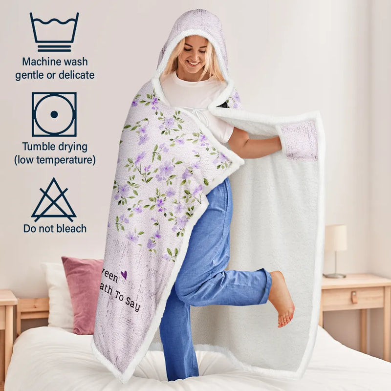 Gift For Women,Gift For Mother,Gift For Grandma,Gift For Daughter,Mom - Daughters (Adult),Mom - Daughters (Young),Love,Christmas - Never Forget That I Love You Mom Daughter - Personalized Wearable Hooded Blanket