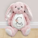 Happy, Gift For Wife, Parents, Gift For Mother, New baby, New Mom, Pregnant Mom - New Baby Baby Shower - Personalized Soft Toy Bunny