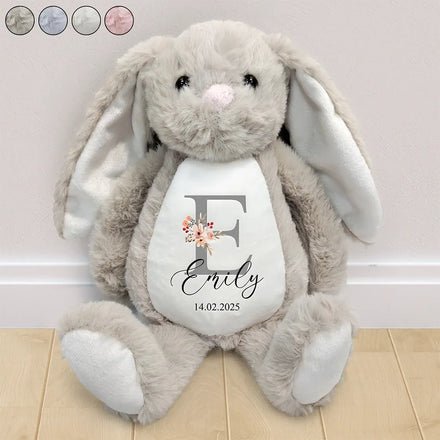Baby Shower - Peluche lapin personnalisée