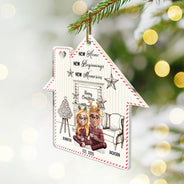 Christmas,Gift For Couples,Happy,Love,Family - New Home New Beginnings New Memories - Personalized Custom Shaped Acrylic Ornament
