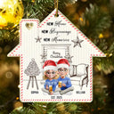 Christmas,Gift For Couples,Happy,Love,Family - New Home New Beginnings New Memories - Personalized Custom Shaped Acrylic Ornament