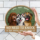 Pet Lovers, Pet Mom, Dog Mom, Cat Mom, Funny - No Need To Knock 3D Effect Pets - Personalized Custom Shaped Wood Sign