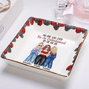 Gift For Bestie,Gift For Sisters,Gift For Women,Gifts For Colleagues,Funny - No One Will Ever Be As Entertained By Us As Roses - Personalized Ring Dish