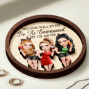 Gift For Bestie, Gift For Sisters, Happy, Old Best friends - No One Will Ever Be As Entertained By Us As Us - Personalized 2-Layered Wooden Ring Dish