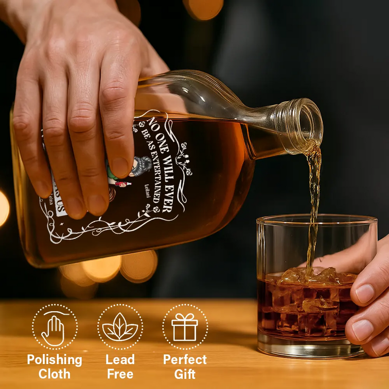 Gift For Bestie,Gift For Sisters,Gift For Women,Gifts For Colleagues,Happy - No One Will Ever Be As Entertained By Us As Us - Personalized Whiskey Bottle