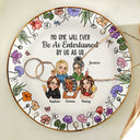 Gift For Bestie, Gift For Sisters, Gift For Women, Gifts For Colleagues, Funny - No One Will Ever Be As Entertained By Us As Us Bestie - Personalized Round Ring Dish