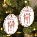 Gift For Bestie,Gifts For Colleagues,Gift For Sisters,Funny,Gift For Sibling,Christmas - No One Will Ever Be As Entertained By Us As Us Bestie Toile - Personalized Circle Ceramic Ornament