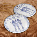 Gift For Bestie,Gifts For Colleagues,Gift For Sisters,Funny,Gift For Sibling,Christmas - No One Will Ever Be As Entertained By Us As Us Bestie Toile - Personalized Circle Ceramic Ornament
