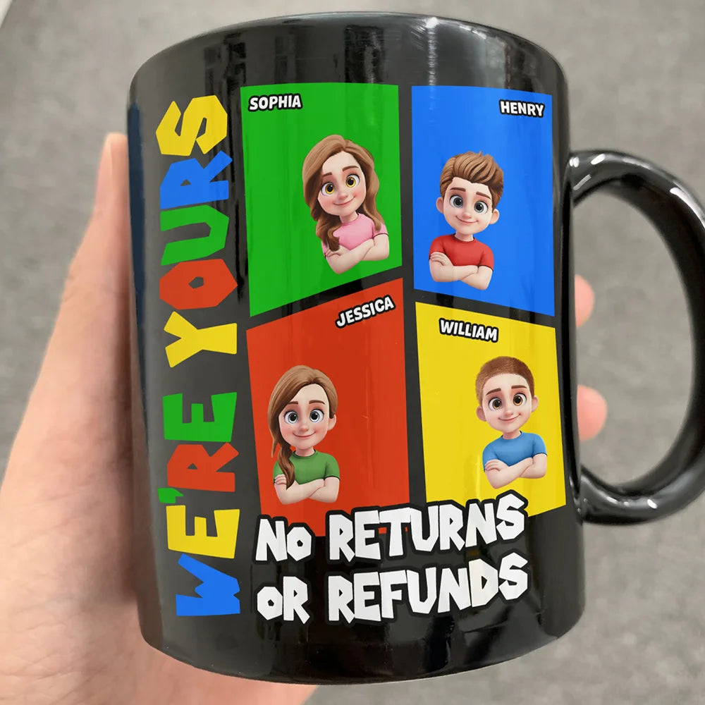 No Returns Or Refunds Basic Color Arcade Theme - Personalized Mug
