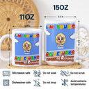 Parents, Gift For Grandparents, Funny - No Returns Or Refunds Pixel Art Kids - Personalized White Edge-to-Edge Mug 