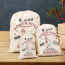 Gift For Kids, Family, Christmas - North Pole Express Mail - Personalized Favor Bag