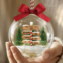 Family, Christmas, Happy - North Pole Family Name - Personalized 3D Acrylic Ball Ornament